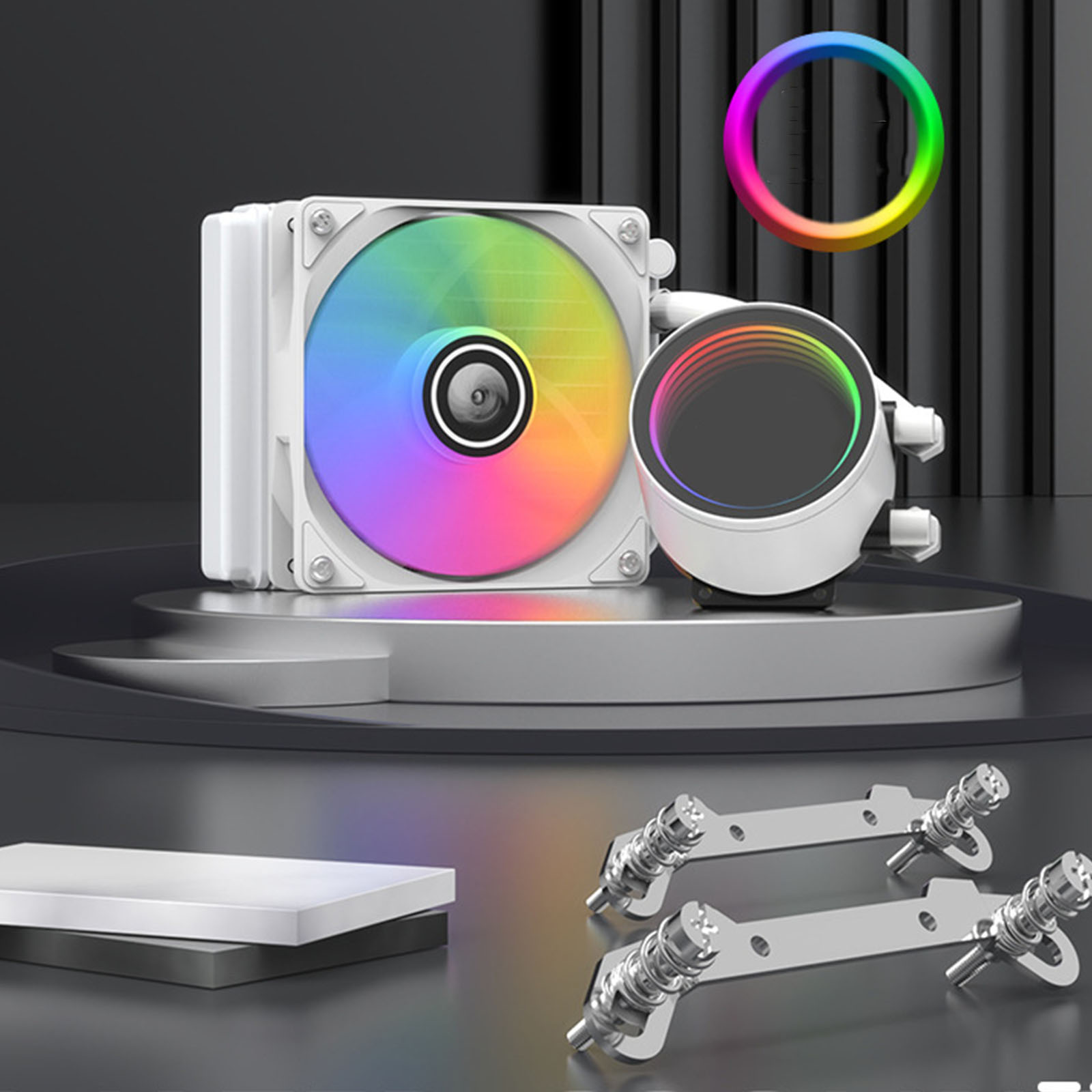 Copper Aluminum CPU Liquid Cooler RGB CPU Water Cooler PWM & CPU Liquid Cooler Good Heat Dissipation
