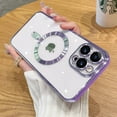 thumbnail image 1 of Fashion Transparent Phone Case For iPhone 15 14 13 Pro Max Plating Soft Silicone Cover, 1 of 5