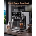 thumbnail image 2 of Espresso Machine with Grinder, 20 Bar Coffee Maker Milk Frother, 3-Level PID Temp Control, Grind Settings, 3–10s Pre-Infusion, Latte & Cappuccino for Home Barista, Black, 2 of 4