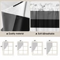 thumbnail image 3 of Grey Black White Striped Kitchen Window Curtains, Swag Curtains Valance for Bedroom Living Room Bathroom, Farmhouse Stripes Rod Pocket Window Treatment Curtain Block Drapes 2 Panels 36"x45", 3 of 9