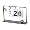 thumbnail image 3 of Perpetual Tabletop Calendar Metal Iron Decor Ornament | Black Bronze Reusable Desk Calendar, Durable Decorative Desktop Accent, 9x6" Sturdy Home Office Accessory, 3 of 7