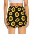 thumbnail image 4 of Goofa Sunflower (2) Printed Women 2 in 1 Running Shorts,Quick Dry Athletic Workout Shorts,High Waisted Athletic Shorts with Liner Pockets-Large, 4 of 9