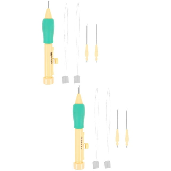 2 Sets  Embroidery Punch Needles Metal Embroidery Punch Needles Stitching Tools Embroidery Supply
