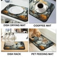 thumbnail image 4 of Dish Drying Mat Horror Pumpkin Ghost Skull Bat Halloween Dish Drying Pad Absorbent Heat Resistant 18x24 Inch Dry Pad for Coffee Tableware Sink Countertop, 4 of 7