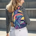 thumbnail image 6 of Yiaed Hip-Hop DJ Dolphin Print Backpack, Premium Laptop Backpack, Travel Backpack for Women, Lightweight Backpacks, Comfortable Back Pack-Medium, 6 of 7