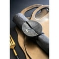 thumbnail image 3 of BIDK Home Solid Leather Napkin Rings - 7.5" - Black - Set of 4, 3 of 4