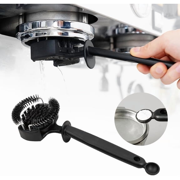 Espresso Coffee Machine Cleaning Brush Espresso Group Head Cleaning Brush Detachable 360°Nylon Bristles Espresso Machine Cleaning Tool V2 58mm