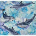 thumbnail image 5 of oneOone Cotton Poplin Twill Light Blue Fabric Whale Sewing Material Print Fabric By The Yard 56 Inch Wide, 5 of 6