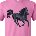thumbnail image 4 of Inktastic Beautiful Galloping Black Horse T-Shirt, 4 of 5