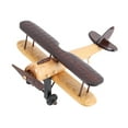 thumbnail image 4 of MERIGLARE Modèle d'Avion Rétro Décoration Créative 3D pour Intérieur Chambre Bureau Marron, 4 of 9