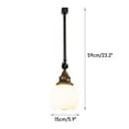 thumbnail image 2 of KAYYELAMP Black Metal Glass Ball Shade 23.2" Height Track Light H-Type Adjustable Angle Walnut Base Vintage Lighting for Kitchen Store(No Bulb, Track), 2 of 7