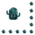 thumbnail image 3 of Bewildely Soporte para cepillo de Ventosa Organizador de pared Soporte para estante Colgante Estilo de cactus Accesorio de estante extraíble Verde Verde oscuro 10piezas Bewildely CBP211523, 3 of 4