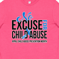 thumbnail image 4 of Inktastic No Excuse for Child Abuse April Child Abuse Prevention Month Youth T-Shirt, 4 of 5
