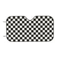 thumbnail image 7 of Fotbe Black and White Checkerboard Car Windshield Sunshade | Sun Visor Protector Front Window Shade, Keeps Out UV Rays, Keeps Your Vehicle Cool-Small, 7 of 7