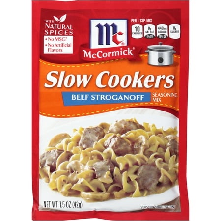 (3 Pack) McCormick Slow Cookers Beef Stroganoff Seasoning Mix, 1.5