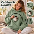 thumbnail image 4 of Carsablanco Pet Pouch Hoodie with Zippered Chest Carrier Pocket, Unisex Relaxed Fit Sweatshirt for Small Pets, 4 of 7