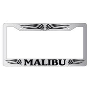 Malibu Tribal 1 Chrome Plastic License Plate Frame