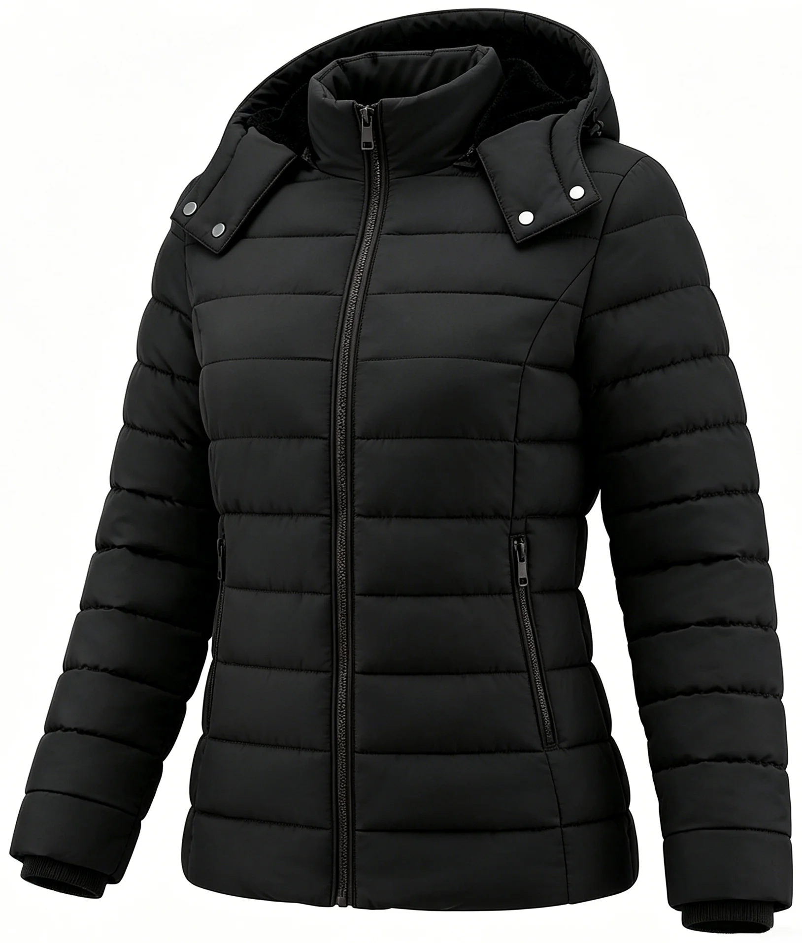 London Fog Adult Women's Hooded Puffer Lightweight Down Filled