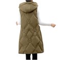 thumbnail image 5 of HTNBO Women's Oversized Long Down Vest Winter Outdoor Coats with Hood Long Puffer Vest Winter Coats Sleeveless Warm Jacket, 5 of 5