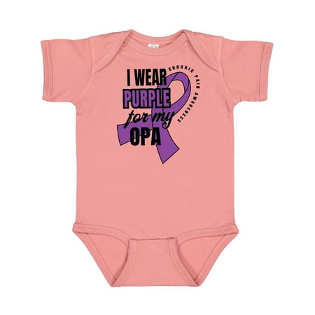 

Inktastic Chronic Pain I Wear Purple For My Opa Gift Baby Boy or Baby Girl Bodysuit