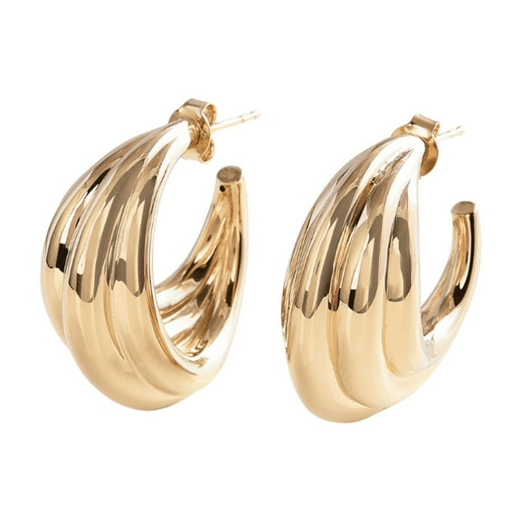 18K Gold Vermeil Layered Hoop Earrings