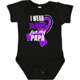 thumbnail image 3 of Inktastic I Wear Purple for My Papa Pancreatic Cancer Awareness Boys or Girls Baby Bodysuit, 3 of 5