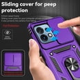 thumbnail image 4 of for Motorola Edge Plus 2023 Case w/ Slide Camera Cover HD Screen Protector [ Grade 16ft. Drop Tested]  Ring Holder Kickstand Protective Phone Case for Motorola Edge+ Plus 2023, Purple, 4 of 17
