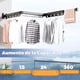 thumbnail image 5 of Ulable tendedero Plegable para Ropa Pared,Tendederos Plegable de Pared 3 Brazos,tendederos retractiles Exterior,tendedero retractil,Perchero Extensible de para Interior y Exterior, 5 of 8