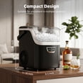 thumbnail image 5 of FREE VILLAGE Nugget Ice Maker Countertop,Portable Ice Machine with Carry Handle,Chewing Ice 35 lbs Per Day,Fast Making in 6 Mins,Auto-Cleaning,with Basket and Scoop,for Home,Kitchen,Camping,RV-Black, 5 of 9