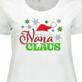 thumbnail image 4 of Inktastic Nana Claus with Christmas Santa Hat and Snowflakes Women's Plus Size T-Shirt, 4 of 5