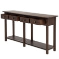 thumbnail image 5 of Console Table, Rustic Entryway Table with Storage Drawers and Bottom Shelves, Wood Sofa Table Behind Couch Table, 5 of 8