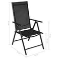 thumbnail image 4 of vidaXL 3 Piece Bistro Set Aluminium and Textilene Black, 4 of 5