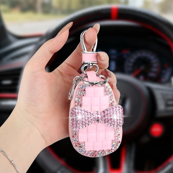 Baguer Sparkling Rhinestone Car Key Pouch, Card Holder, Remote Control Car Accessories
