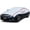 Sedan L, variant on Half Car Cover for Snow, Car Roof Cover for All Weather Protection with Red Strip Design, Fit Small/Compact Sedan Such As Audi A4, Toyota Corolla