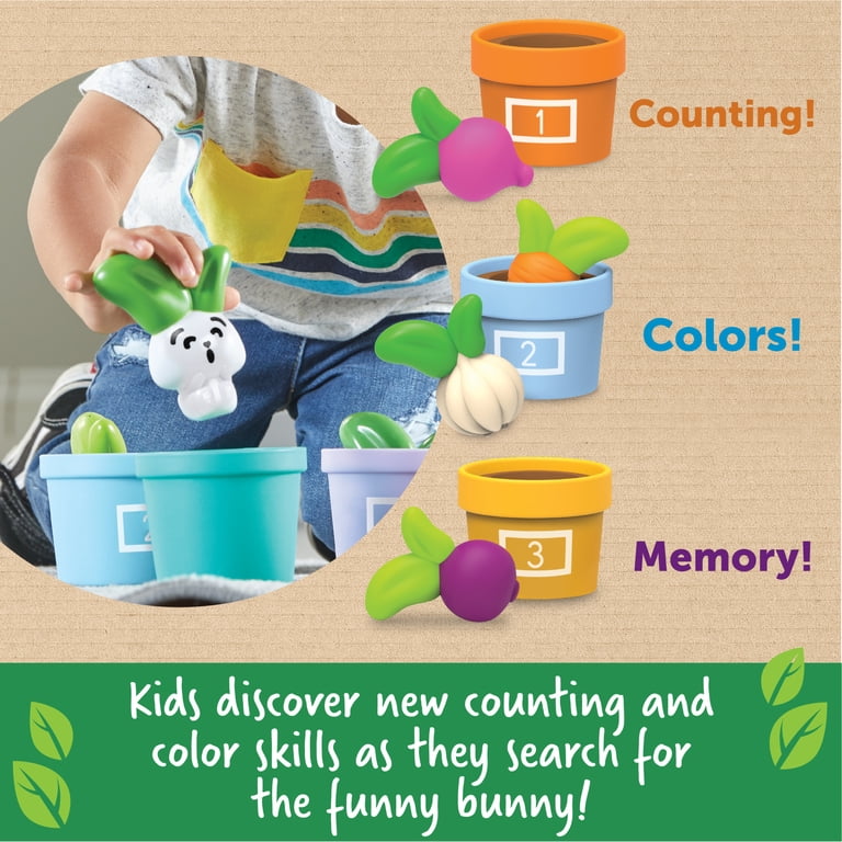 Learning Resources Hide & Seek Vegetable Garden, 10 Pieces, Ages