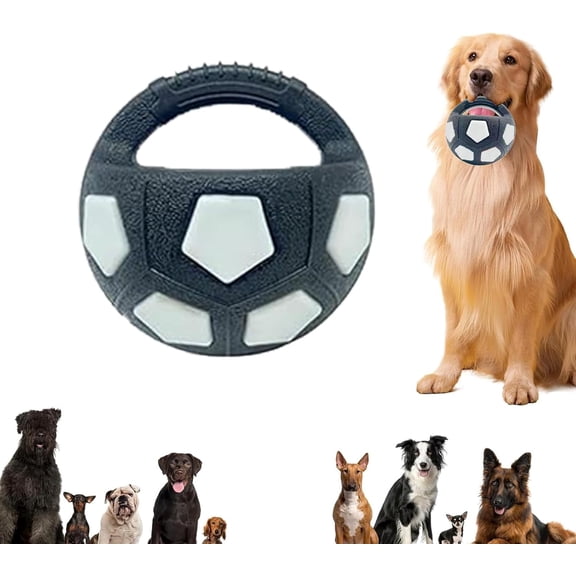 Yippzo The Dog Calming Ball with Handle, Interactive Toss and Fetch Play, Rubber, Training & Outdoor Games, Squeaky Floating Ball for Small Medium Large Dogs