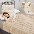 thumbnail image 4 of MARNUR Electric Throw Blanket 50"x60", Faux Fur Heated Throw, 6 Heating Levels, 4 Hours Timer, Khaki, 4 of 14