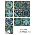 thumbnail image 1 of 10PCS 10cm Waterproof PVC Wall Sticker Crystal Mandala Hard Film Tile Kitchen, 1 of 9