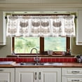 thumbnail image 3 of Yayeee Kitchen Curtains Tier Set of 2 Light Filtering 57"x24" Over Sink Window Panels, Light Gray Cat Pattern, 3 of 7