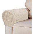 thumbnail image 2 of Wishrage 2PCS Velvet Couch Arm Covers Stretch Armrest Covers for Chairs Couch Armchair Slipcovers Armchair Covers for Arms Furniture Protector for Sofa Recliner with Twist Pin, 2 of 8