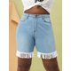 thumbnail image 1 of Frenos trenzados Denim Plus Tamaño Bermudas Shorts Rosegal  Pantalones cortos de talla grande, 1 of 5