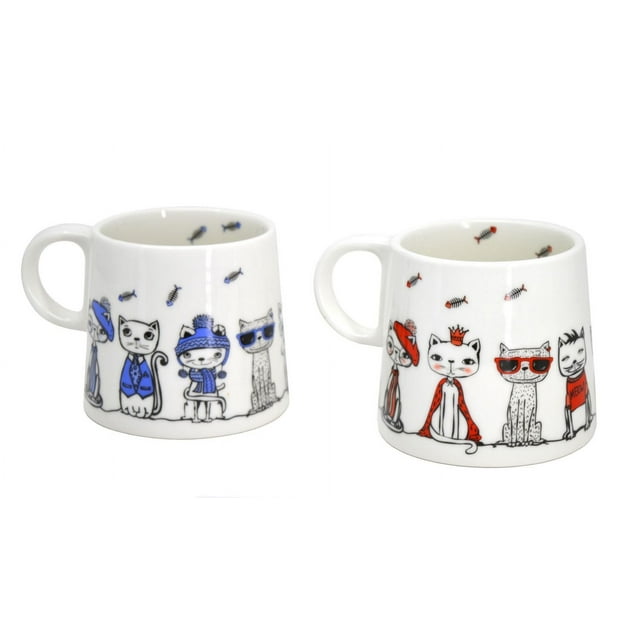 PAWZ Set Of 2 Cat Mugs