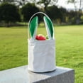 thumbnail image 6 of Kbndieu Easter Bunny Basket with Handle, Easter Bucket with Rabbit Ears for Kids, Boys, Girls, Easter Egg Hunt Tote Bags for Easter Party Gifts Candy, 6 of 6