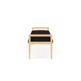 thumbnail image 2 of Pemberly Row Waiting Reception 3 Seat Bench Wood Frame in Black, 2 of 5