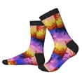 thumbnail image 2 of Xecao Palm Trees at Sunset Print Crew Socks for Men and Women, Men's Soft Moisture-wicking Sock, 2 of 7