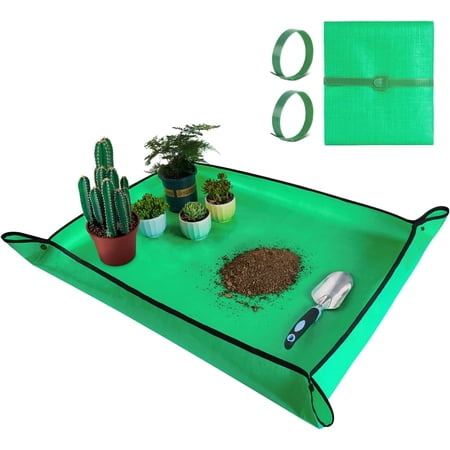 Large Repotting Mat for Plant Transplanting and Mess Control 39.5"x 31.5" Thickened Waterproof Potting Tray Succulent Potting Mat Portable Gardening Mat Plant Gifts for Women Men