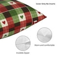 thumbnail image 5 of YFYANG Square Decorative Throw Pillow Case (Without Pillow Insert), Christmas Love Plaid Bedroom Sofa Car Cushion Cover, 26"x26", 5 of 9