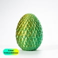 thumbnail image 3 of EROCK 3D Printed Dragon in Egg, Full Articulated Dragon Crystal Dragon with Dragon Egg, Home Office Decor Executive Desk Toys, Adults Fidget Toys for Autism/ADHD (Laser Yellow&Green, 12"), 3 of 9