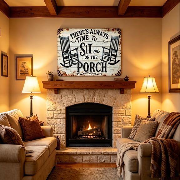 Aonerit 8X12In Vintage Wooden Sign, Rustic Porch Wall Decor, Farmhouse Garden Plaque, Hanging Outdoor Ornament,For Home Patio Indoor