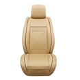 thumbnail image 1 of Mistaha Car Seat Cover Universal Fit 3D Full Surround Embroidery Adjustable Front Seat Protector Beige Color - Standard Version, 1 of 5